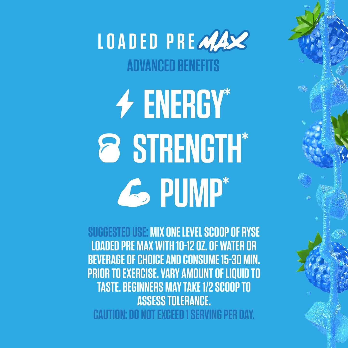 Ryse Loaded Pre Max Pre Workout Powder - Orange Cream - 300mg Dual-Phase Caffeine for Sustained Energy for Men & Women - L-Citrulline, PeptiPump & Alpha-GPC for Power, Pumps & Focus - 25 Servings