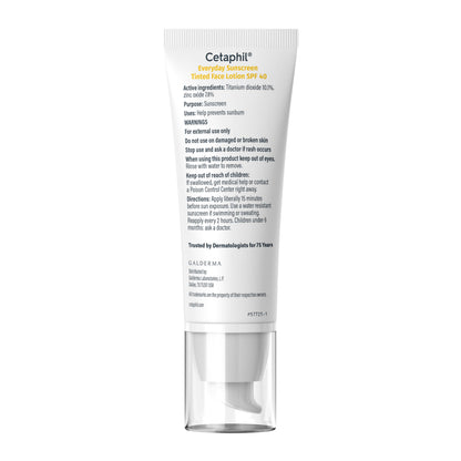 Cetaphil Tinted Mineral Face Sunscreen, SPF 40, Sensitive Skin, 1.7oz Cetaphil