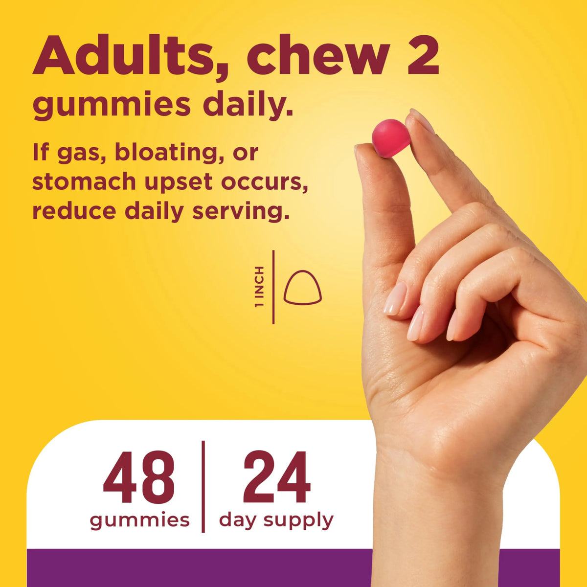 Nature Made Triple-Action Biotics, Gut and Immune Health Support, Digestive Probiotics for Women and Men, Prebiotic Fiber Gummies, 48 Gummies, 24 Day Supply Nature Made