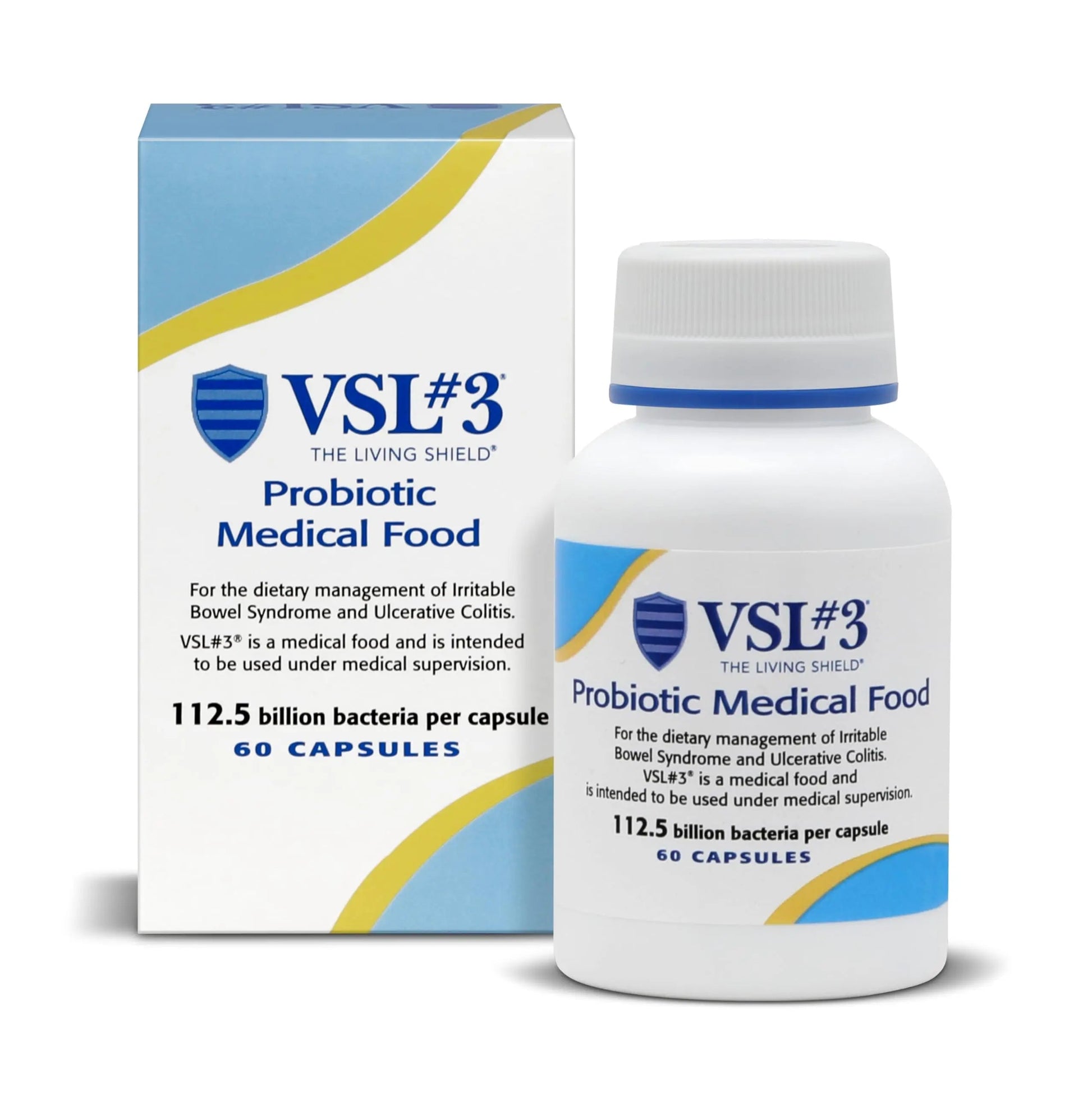 VSL#3® Probiotics for Digestive Health, IBS & UC Symptoms - 112.5B CFUs, High-Potency, Multi-Strain, Live, Refrigerated Probiotic, Medical Food for Gut Health Support in Men & Women, 60 Capsules VSL #3 buy australia supplements