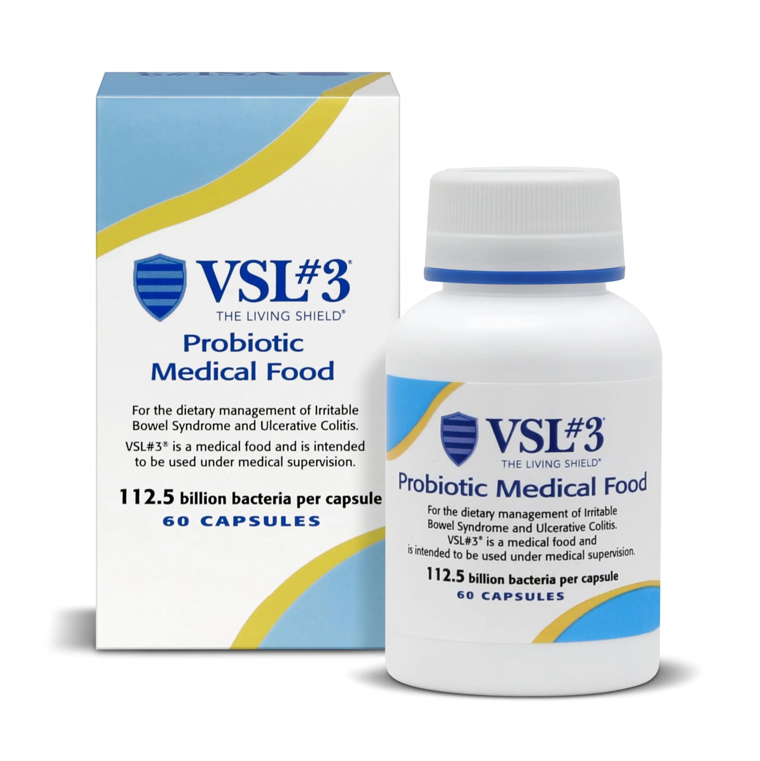 VSL#3® Probiotics for Digestive Health, IBS & UC Symptoms - 112.5B CFUs, High-Potency, Multi-Strain, Live, Refrigerated Probiotic, Medical Food for Gut Health Support in Men & Women, 60 Capsules VSL #3 buy australia supplements