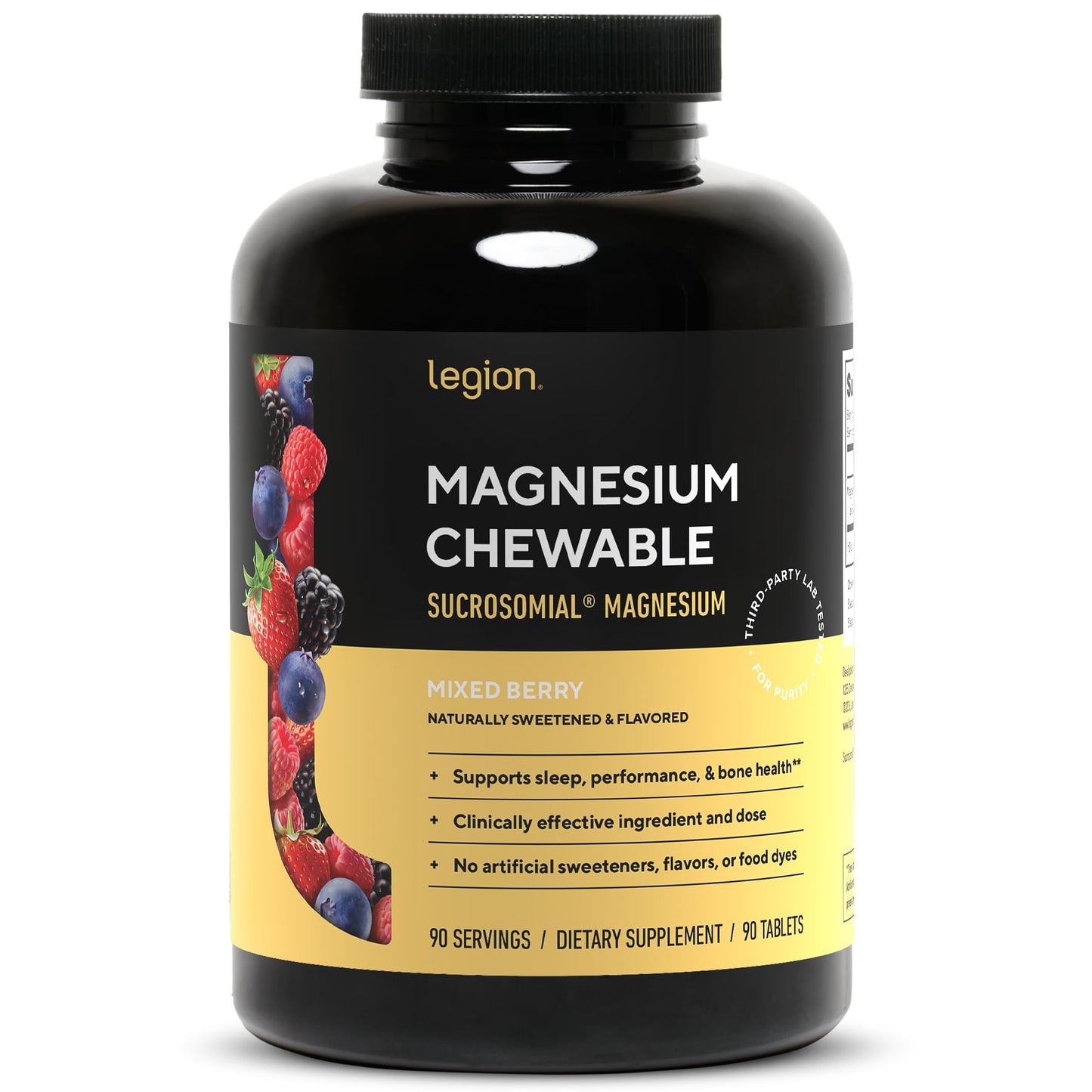 Legion Sucrosomial Magnesium Supplements - High Absorption Magnesium Supplement for Women & Men - Magnesium Mineral Supplements to Help Boost Athletic Performance & Overall Health - 120 Servings