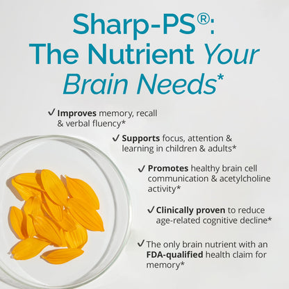 BRAINMD Dr Amen NeuroPS - 30 Capsules - 150 mg PhosphatidylSerine - Promotes Mental Focus, Energy & Memory - Gluten Free - 30 Servings