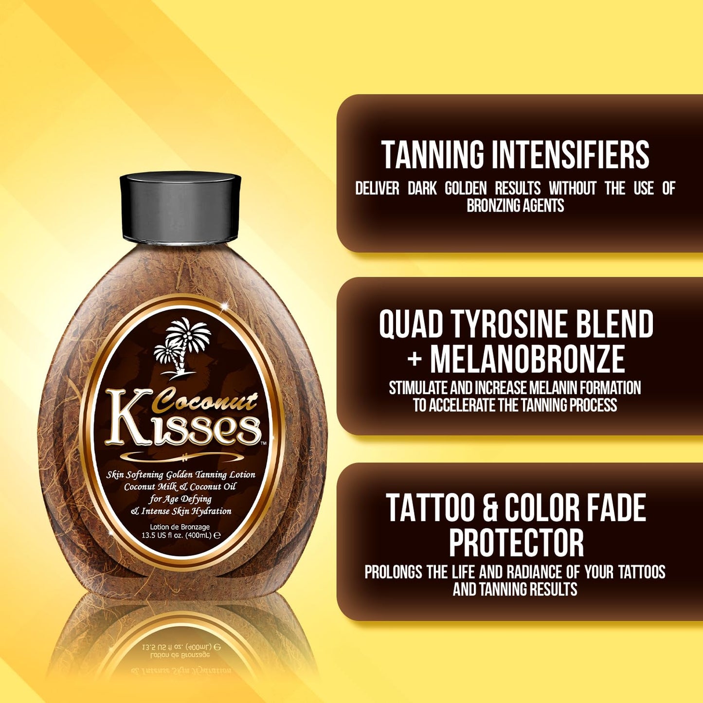Ed Hardy Coconut Kisses Golden Tanning Lotion Cruelty Free, Gluten Free, Mineral Oil Free, DHA Free for All skin type, 13.5oz ED HARDY