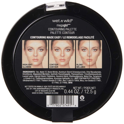 wet n wild MegaGlo Contour Palette, Dulce De Leche | Contouring Powder Face Kit | Flawlessly Sculpted Face wet n wild
