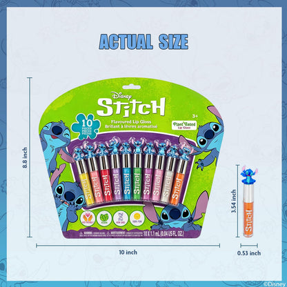 Stitch Lip Gloss Set, 10-Piece Plant-Based, Ages 3+ Townley Girl