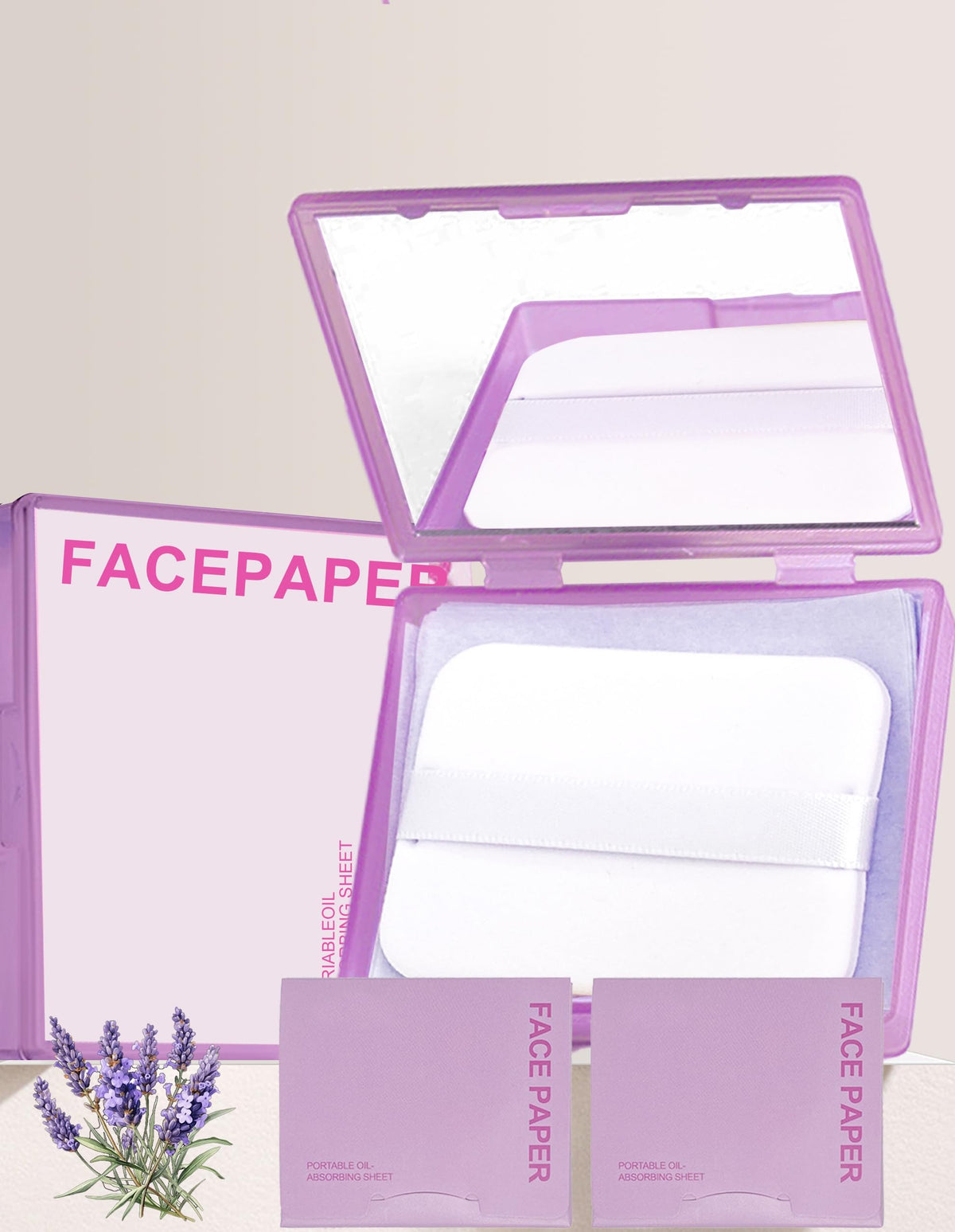 300PCS lavender Oil Blotting Papers for Face - Controls Shine, Saves Makeup Okerker