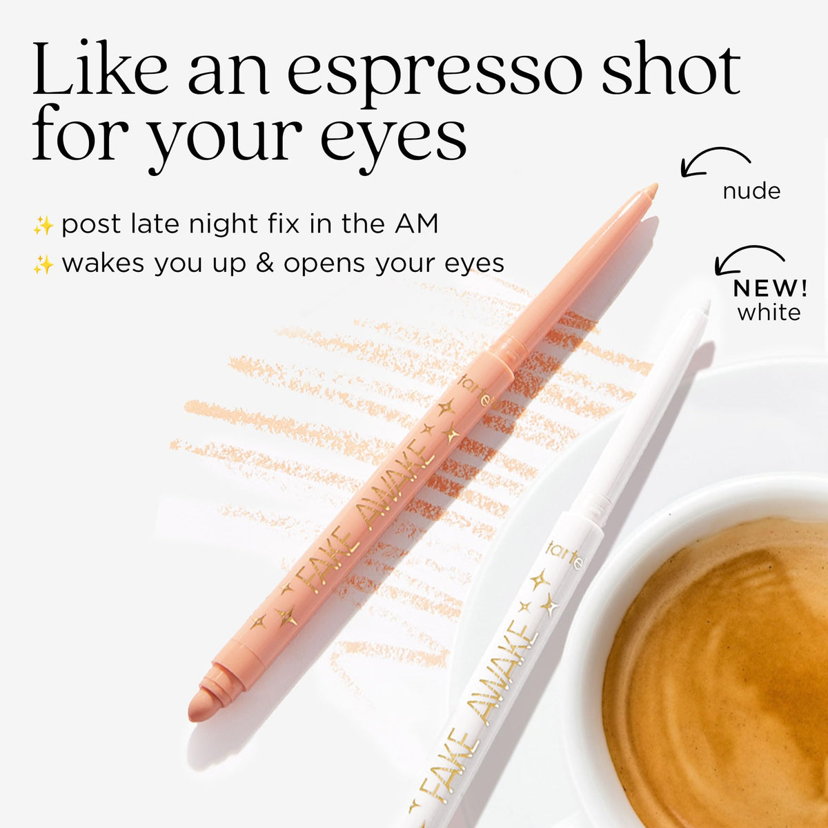 tarte fake awake eye highlight – Highlighter Pencil for Eyes & Brows, Longwear, Vegan & Cruelty-Free, full size, nude Tarte