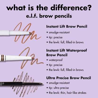 e.l.f. Instant Lift Brow Pencil, Dual-Sided, Precise, Fine Tip, Shapes, Defines, Fills Brows, Contours, Combs, Tames, Blonde, 0.006 Oz e.l.f.