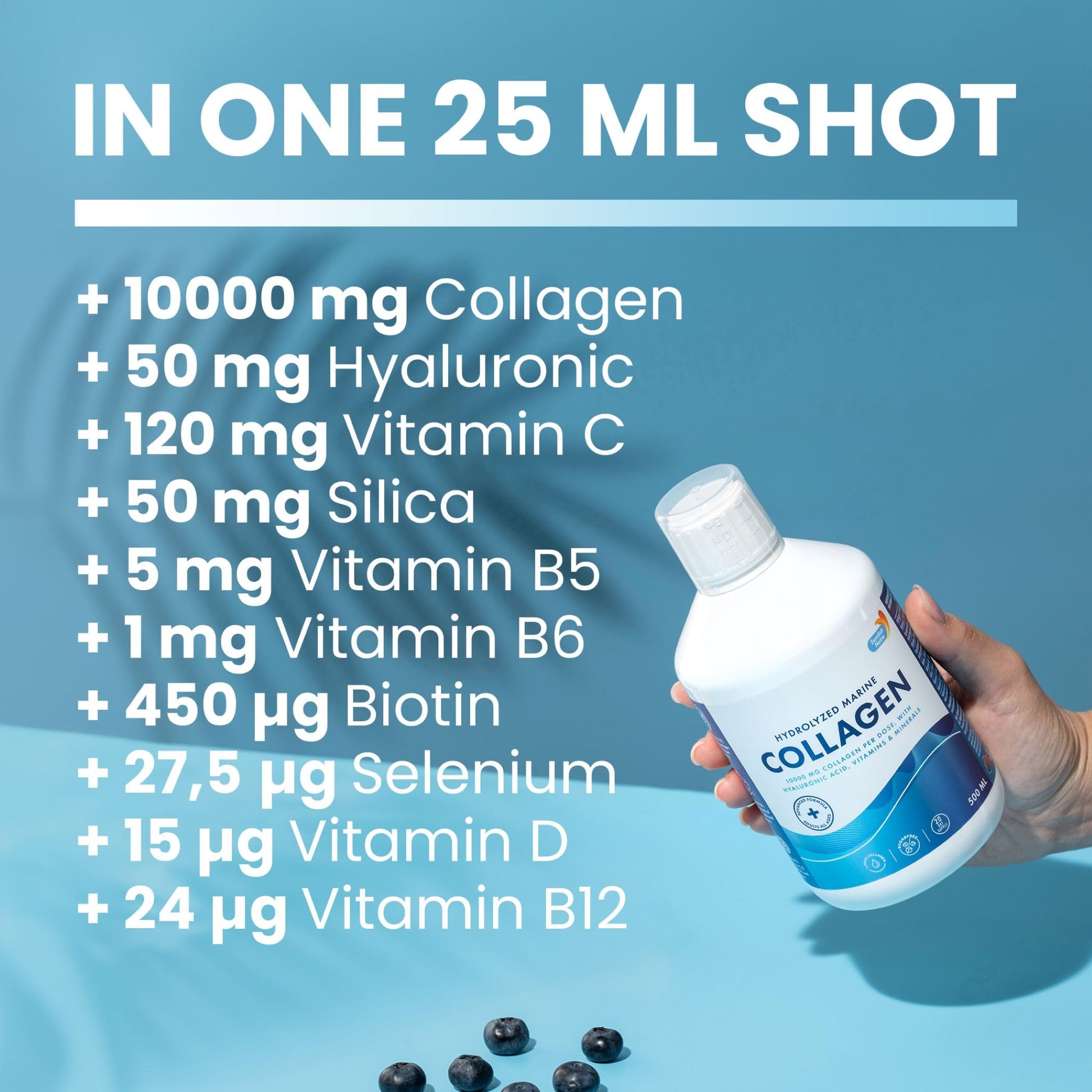 Swedish Nutra 10,000 mg Hydrolyzed Marine Collagen Liquid Supplement - 500 ml, 20 Day Supply | Hyaluronic Acid, Biotin & Vitamin C for Healthy Hair, Skin, Nails & Joints | For Men & Women | Sugar-Free Swedish Nutra buy australia supplements