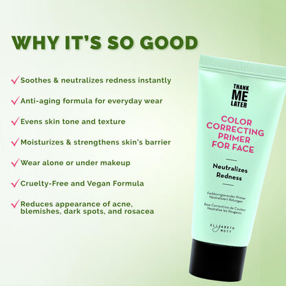 Elizabeth Mott Thank Me Later Color Correcting Face Primer, 30g Elizabeth Mott