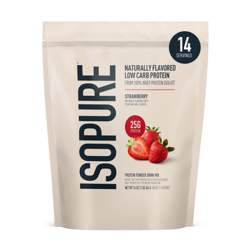Isopure Low Carb 100% Pure Whey Isolate Protein Powder, Lactose Free, Gluten Free, With Vitamins, Strawberry, 25g Protein Per Serving, 1 Lb, 14 Servings (Packaging May Vary) Isopure buy australia supplements