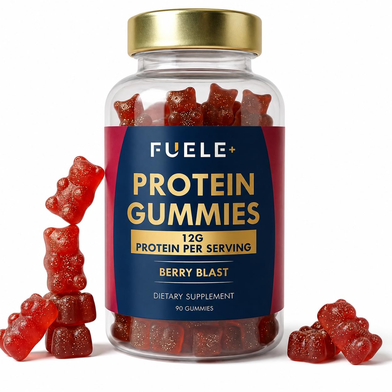 FUELE+ Protein Gummies – 12g High Protein Snack, Mixed Berry Flavor, No Added Sugar, Whey Protein Gummies, Supports Muscle Recovery, Post Workout Supplement FUELE+ buy australia supplements