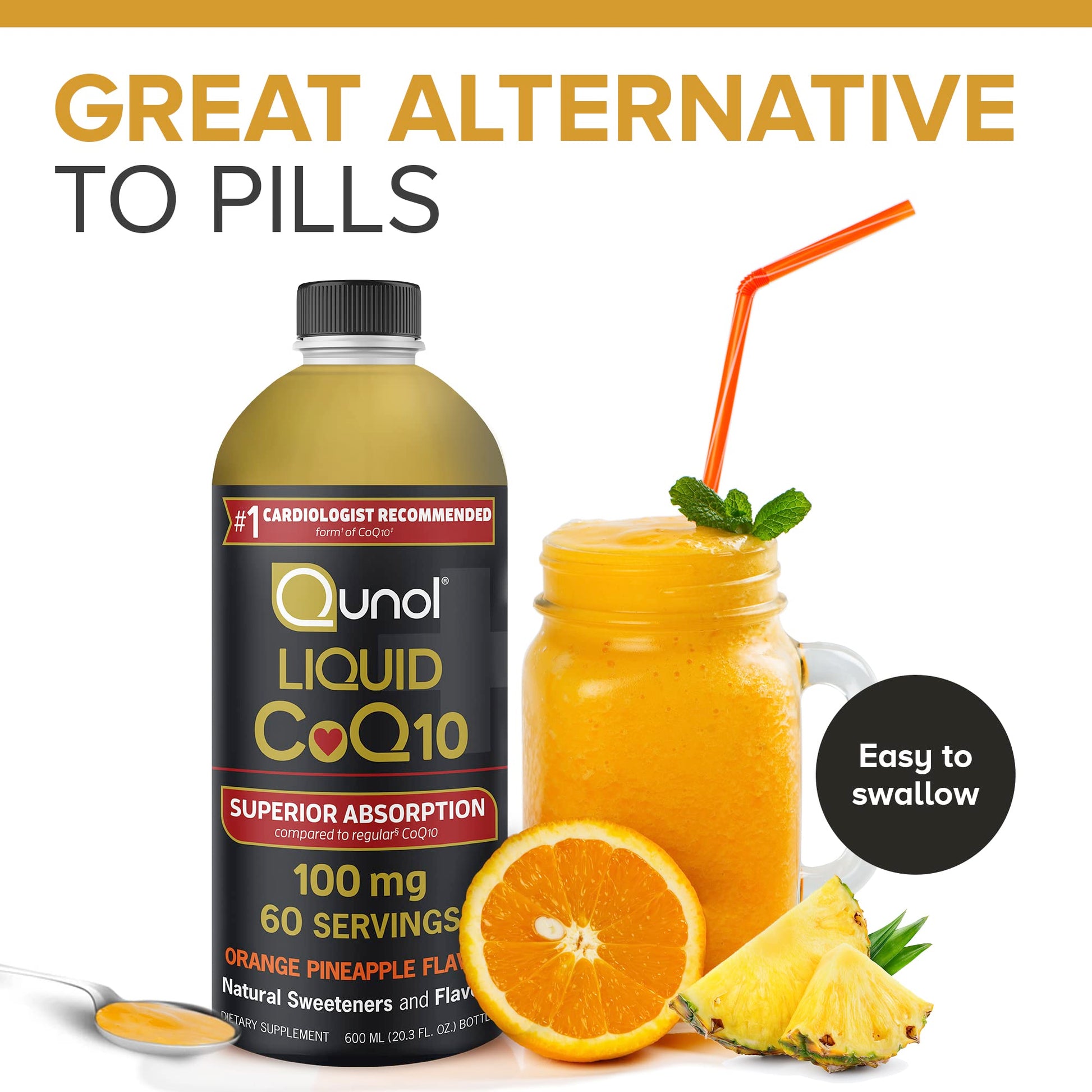 Qunol Liquid CoQ10 100mg, Superior Absorption Natural Supplement Form of Coenzyme Qunol buy australia supplements