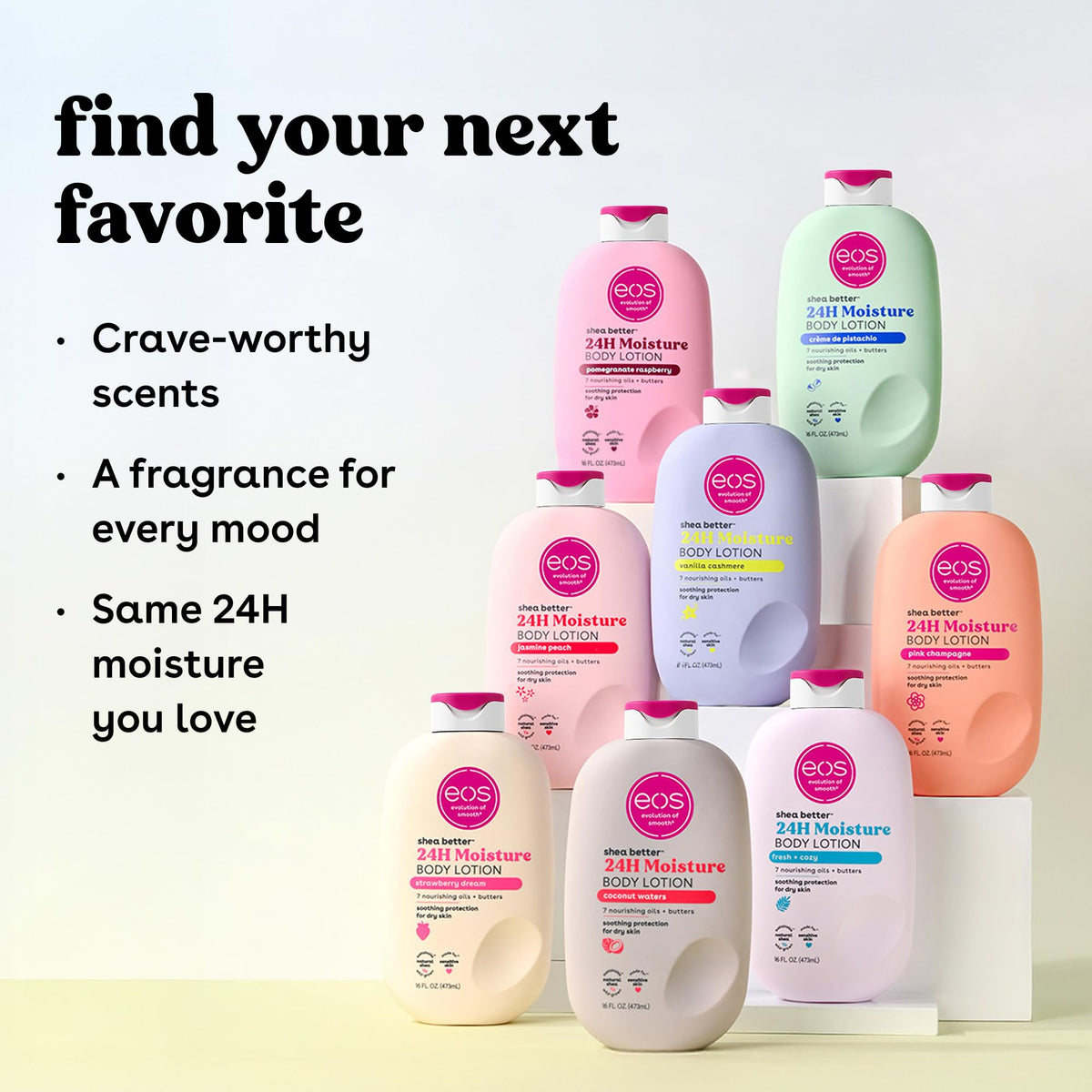 eos 24H Moisture Travel Body Lotion- Vanilla Cashmere, 2.5 fl oz eos