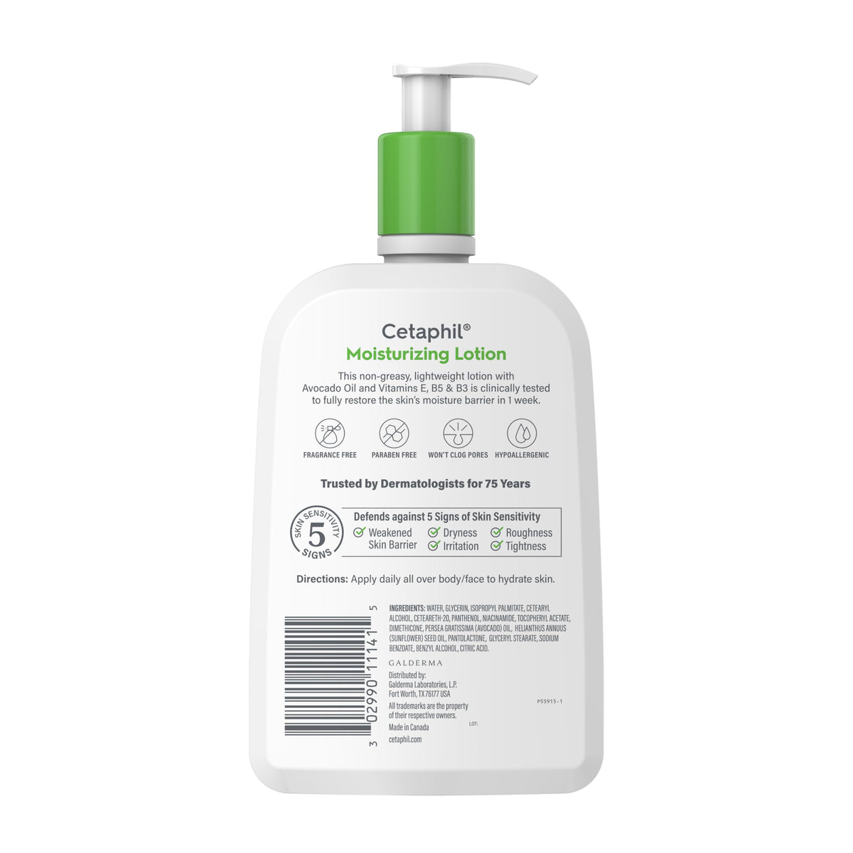 Cetaphil Moisturizing Face & Body Lotion, Sensitive Skin, 20oz Cetaphil