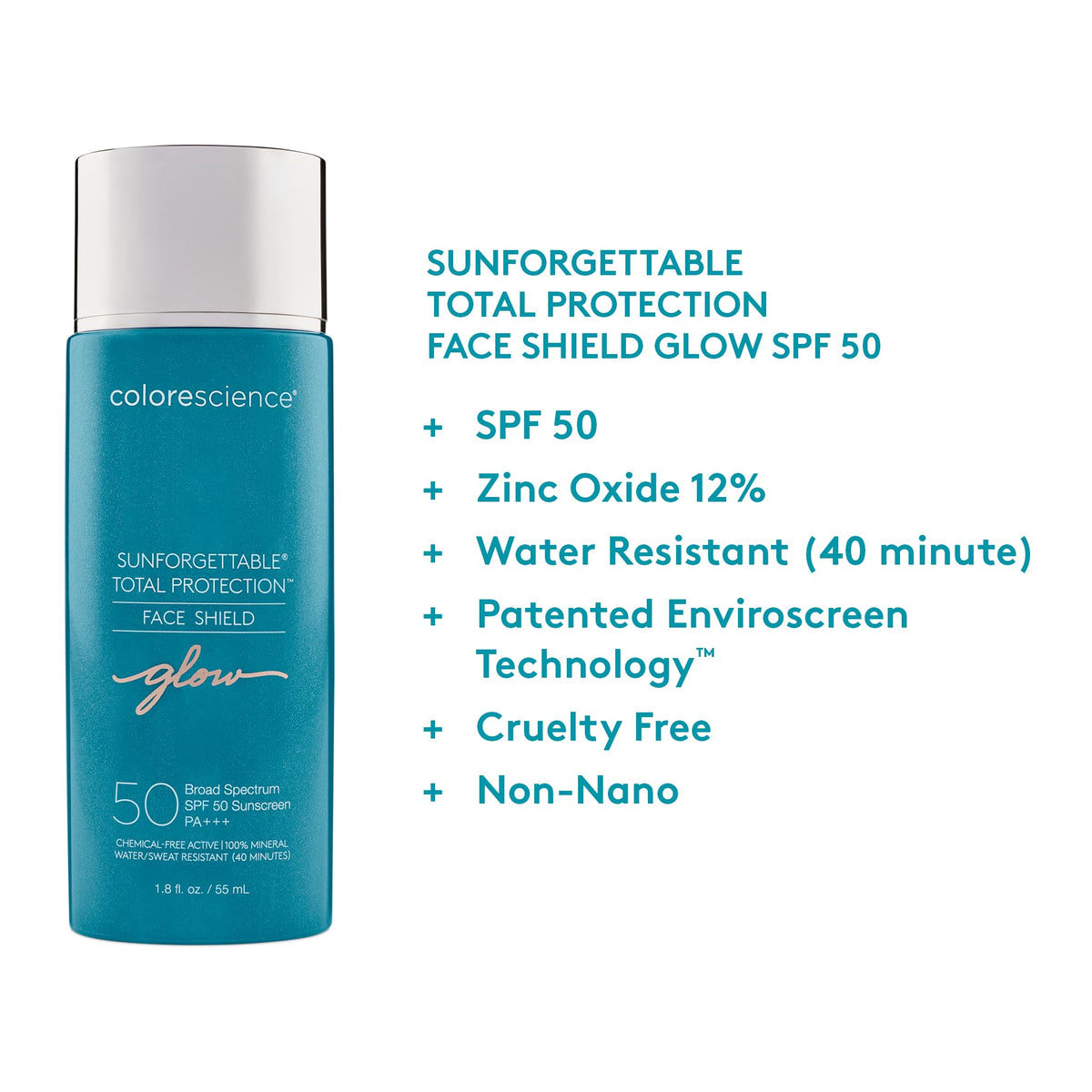 Colorescience, Total Protection Face Shield Glow, SPF 50, 1.8 Fl Oz Colorescience