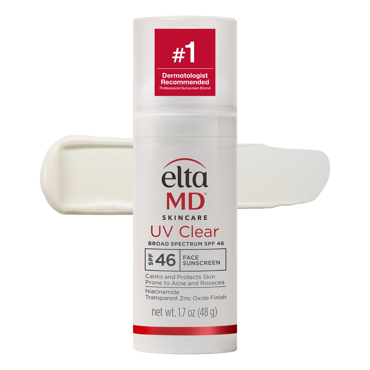 EltaMD UV Clear Untinted Face Sunscreen with Zinc Oxide, SPF 46, 1.7 oz EltaMD
