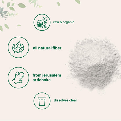 Micro Ingredients Organic Inulin FOS Fiber Powder, 2.2 lbs | Quick Water-Soluble Prebiotic | Natural Fiber for Smoothies & Drinks | Vegan Friendly, Dissolves Clear Micro Ingredients