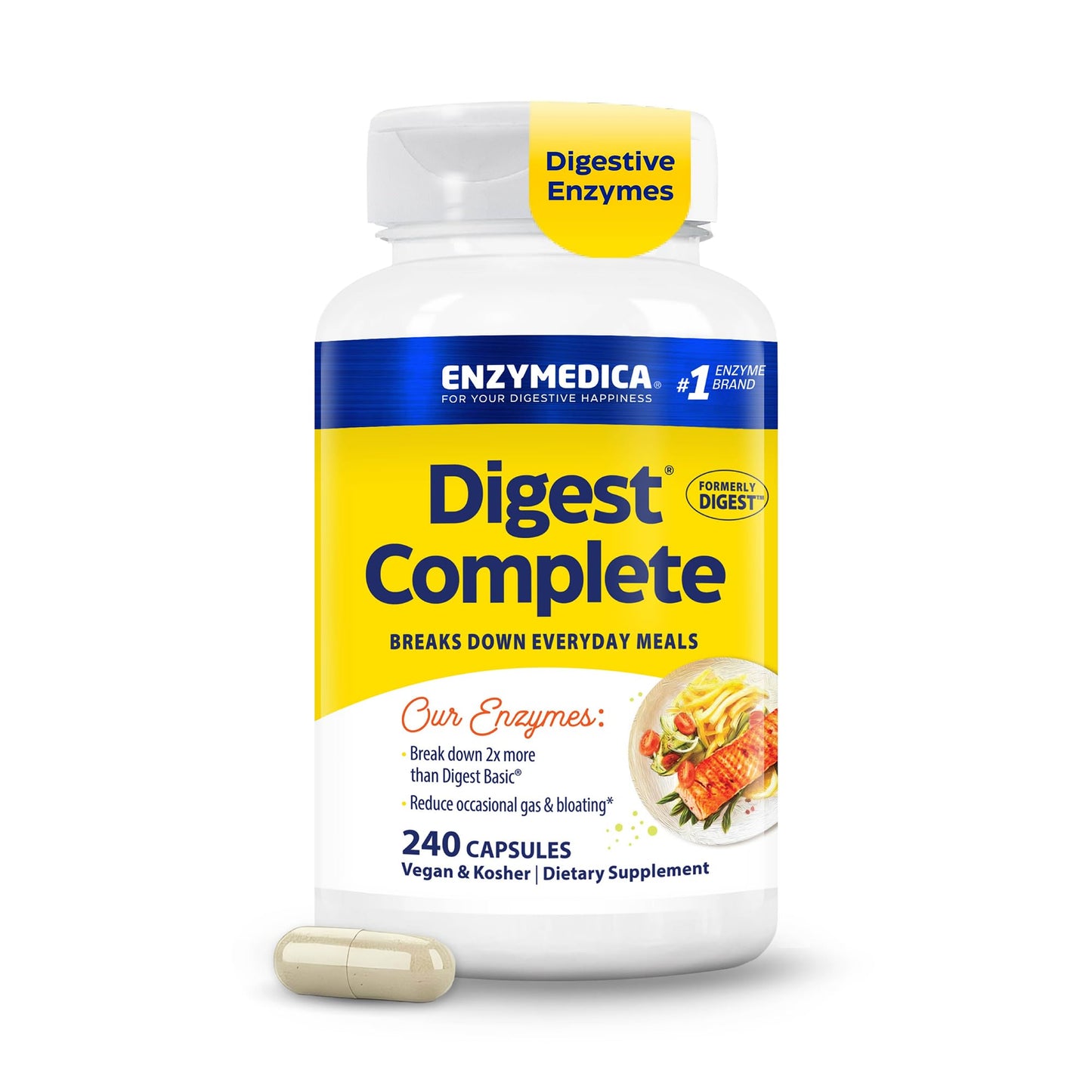 Enzymedica Digest Complete - Helps Gas & Bloating - 90 Caps Gsupps Australia