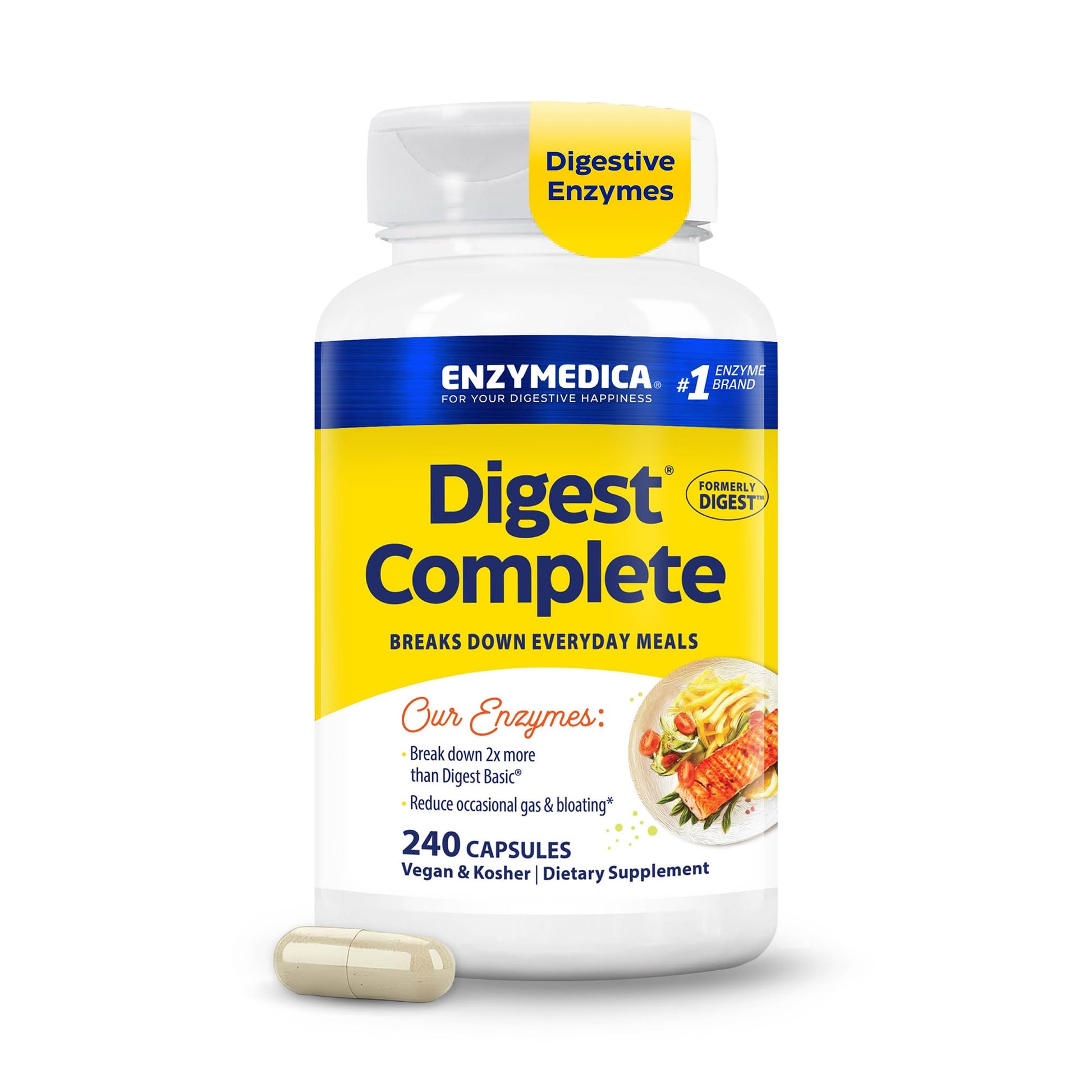 Enzymedica Digest Complete - Helps Gas & Bloating - 90 Caps Gsupps Australia