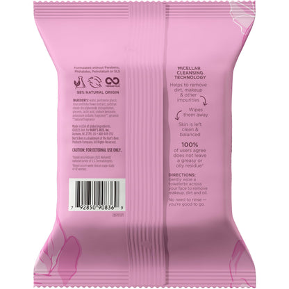 Burt’s Bees Micellar Rose Water Facial Towelettes, 30 ct. Burt's Bees