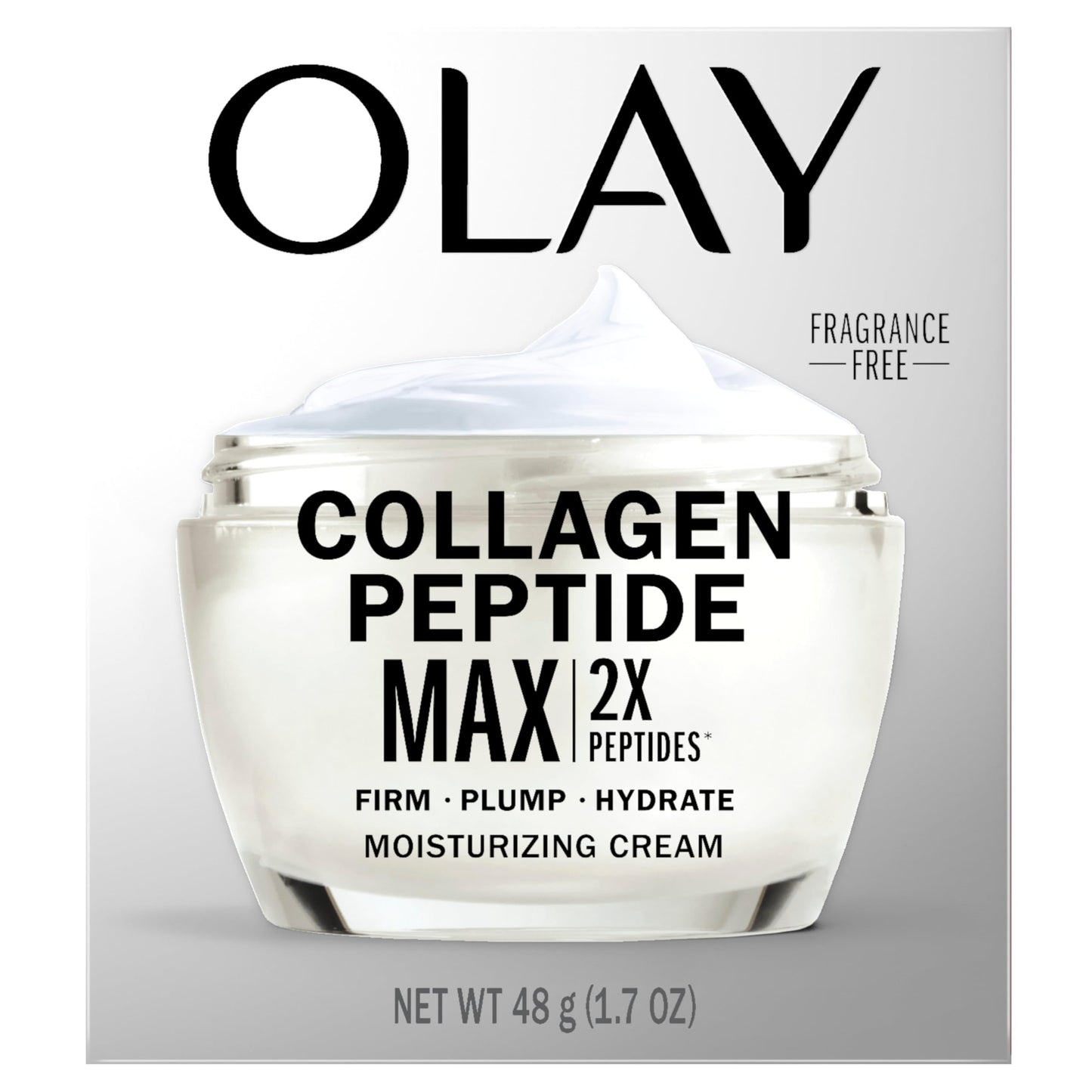 Olay Collagen Peptide Face Moisturizer, Firming Cream for Women, Fragrance-Free, Non-Greasy - Hydrating, Anti-Aging, Anti-Wrinkle Olay