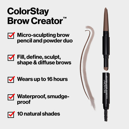 Revlon ColorStay Brow Creator, 610 Dark Brown, 0.003 oz REVLON