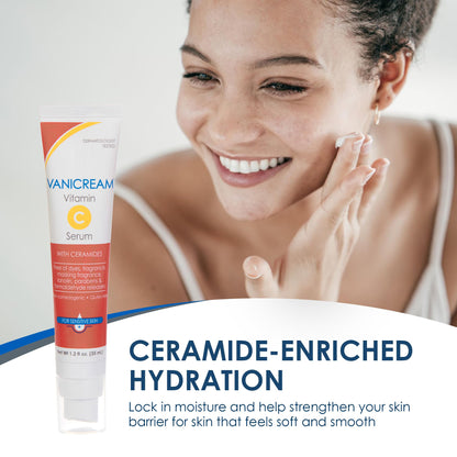 Vanicream Vitamin C Serum, 1.2 Fl Oz, Formulated without Common Irritants for Sensitive Skin, Milky and Lightweight, Boosts Glow, Dermatologist-Tested Vanicream