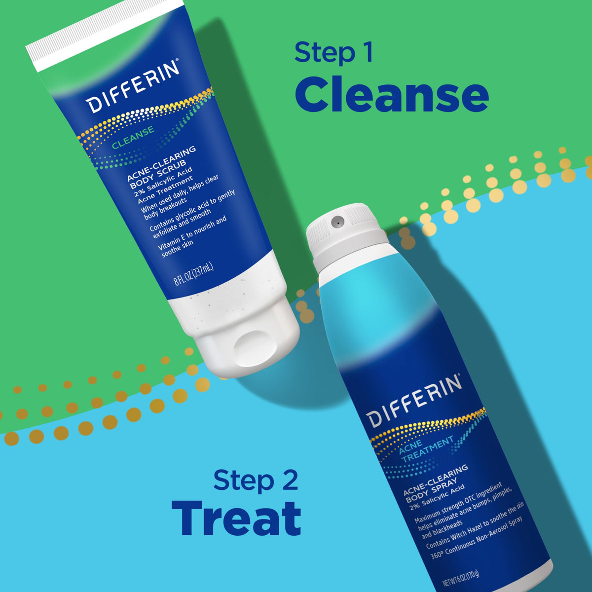 Differin Acne Body Scrub, Salicylic Acid for Back & Chest Treatment, 8oz Differin