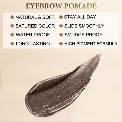 LAVONE Eyebrow Makeup Kit,Waterproof Brow Pencil,Pomade,Eyeliner-Dark Brown LAVONE