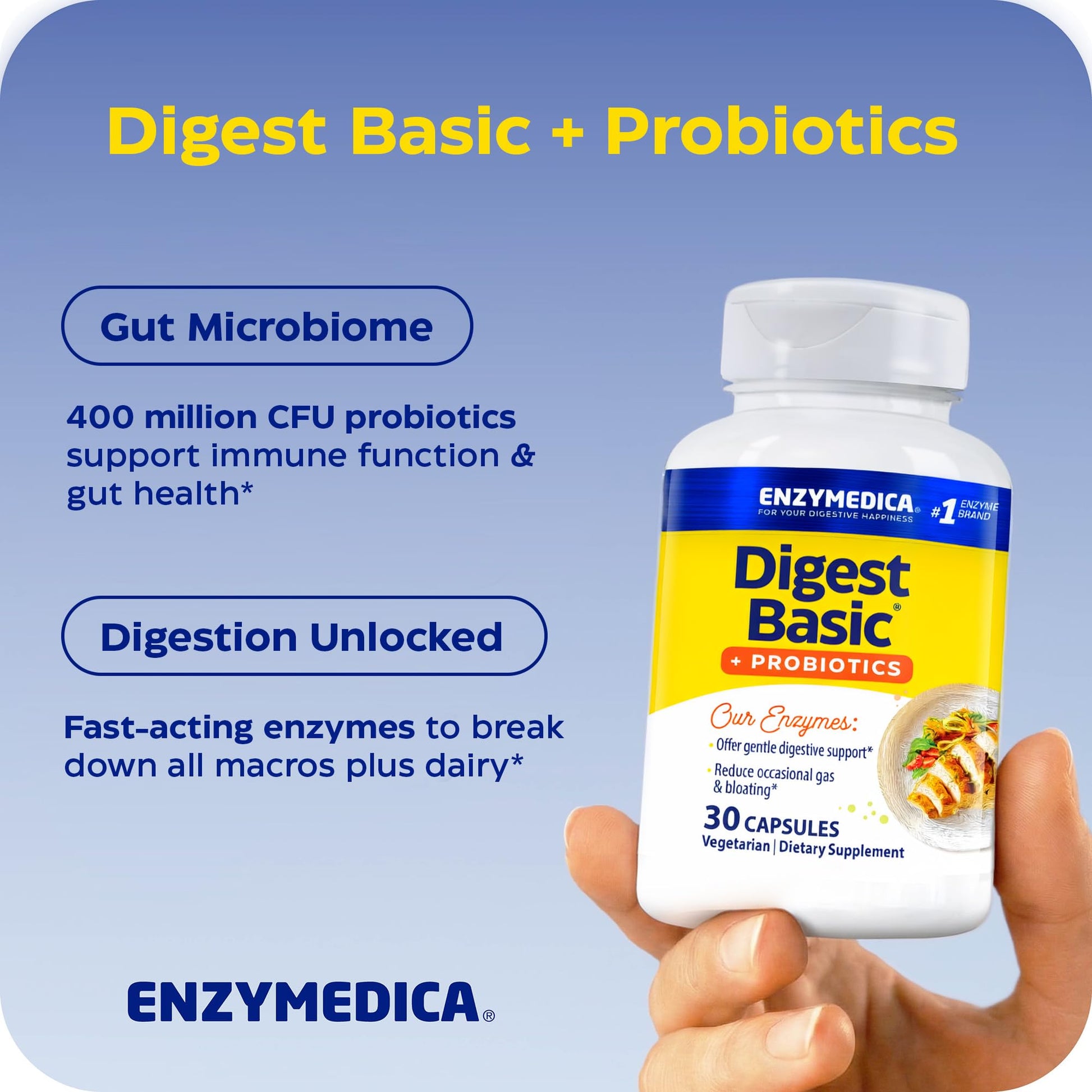 Enzymedica Digest Basic + Probiotics - 90 Caps Gsupps Australia