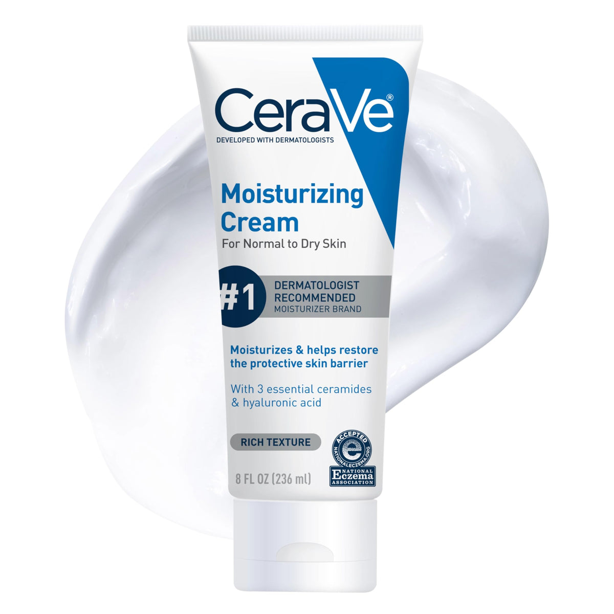 CeraVe Moisturizing Cream, Face Body Moisturizer, Normal to Dry Skin, 8 Fl Oz CeraVe