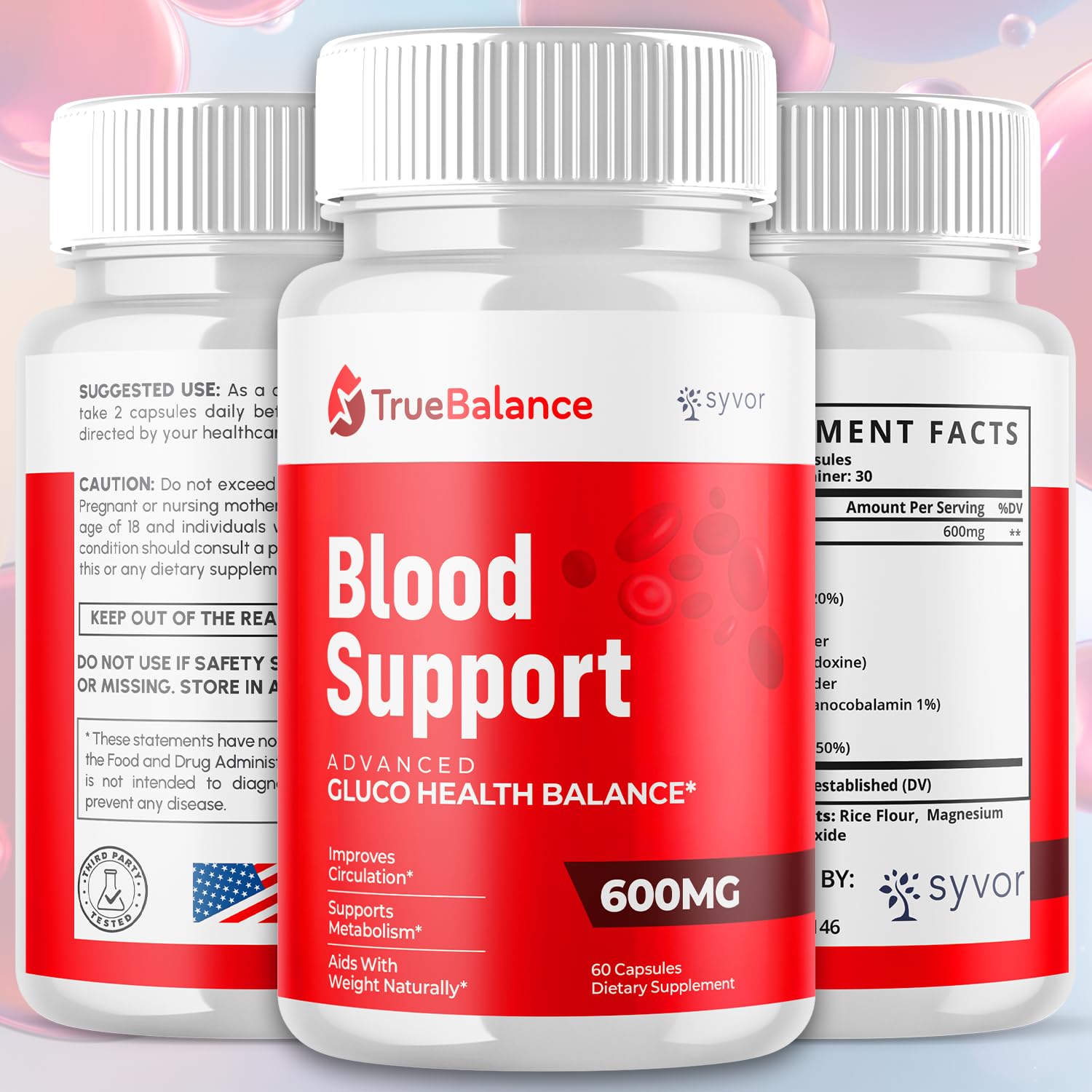 (2 Pack) True Balance Capsules, Official TrueBalance Glycogen Support Pills with All Natural Ingredients, Advanced Formula Support Supplement with Max Strength Vitamins for Women & Men (120 Capsules) Syvor buy australia supplements