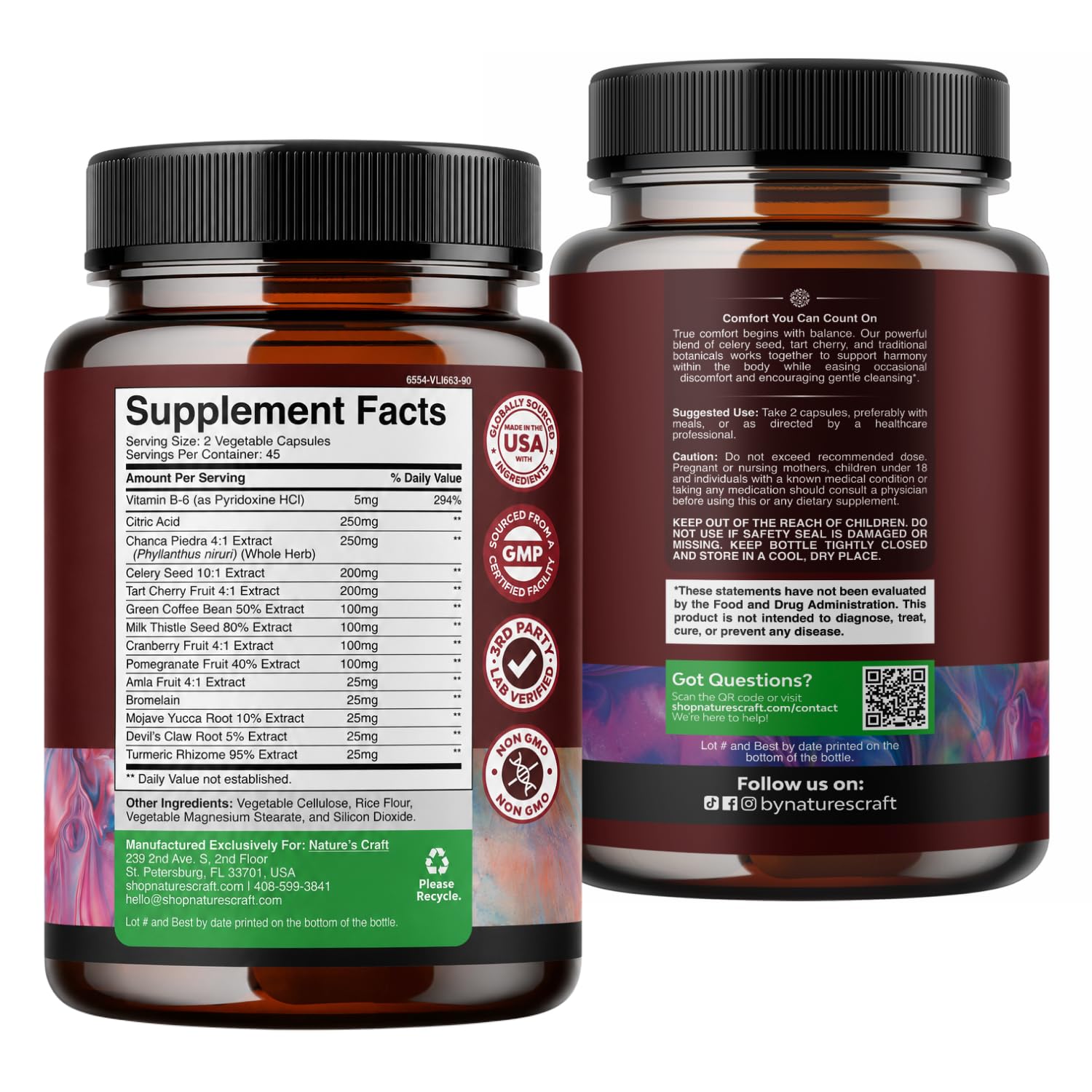 Green Coffee Beans Extract for Uric Acid Cleanse - 120 Capsules | Kidney Support Supplement with Tart Cherry, Chanca Piedra & Celery Seed - Uric Acid Support - Antioxidant Support - Non-GMO Gsupps Australia