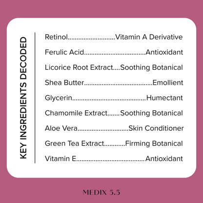 Medix 5.5 Retinol Body Lotion Firming Moisturizer | Crepey Skincare Treatment | Retinol Body Cream | Anti Aging Firming Cream For Women Targets Look Of Crepe Skin, Wrinkles, & Sagging Skin, 15 Fl Oz Medix 5.5