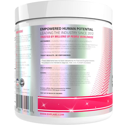 EHP Labs OxyShred Pre Workout Powder - Preworkout Powder with L Glutamine & Acetyl L Carnitine, Energy Boost Drink - Cosmic Blast, 60 Servings EHP Labs