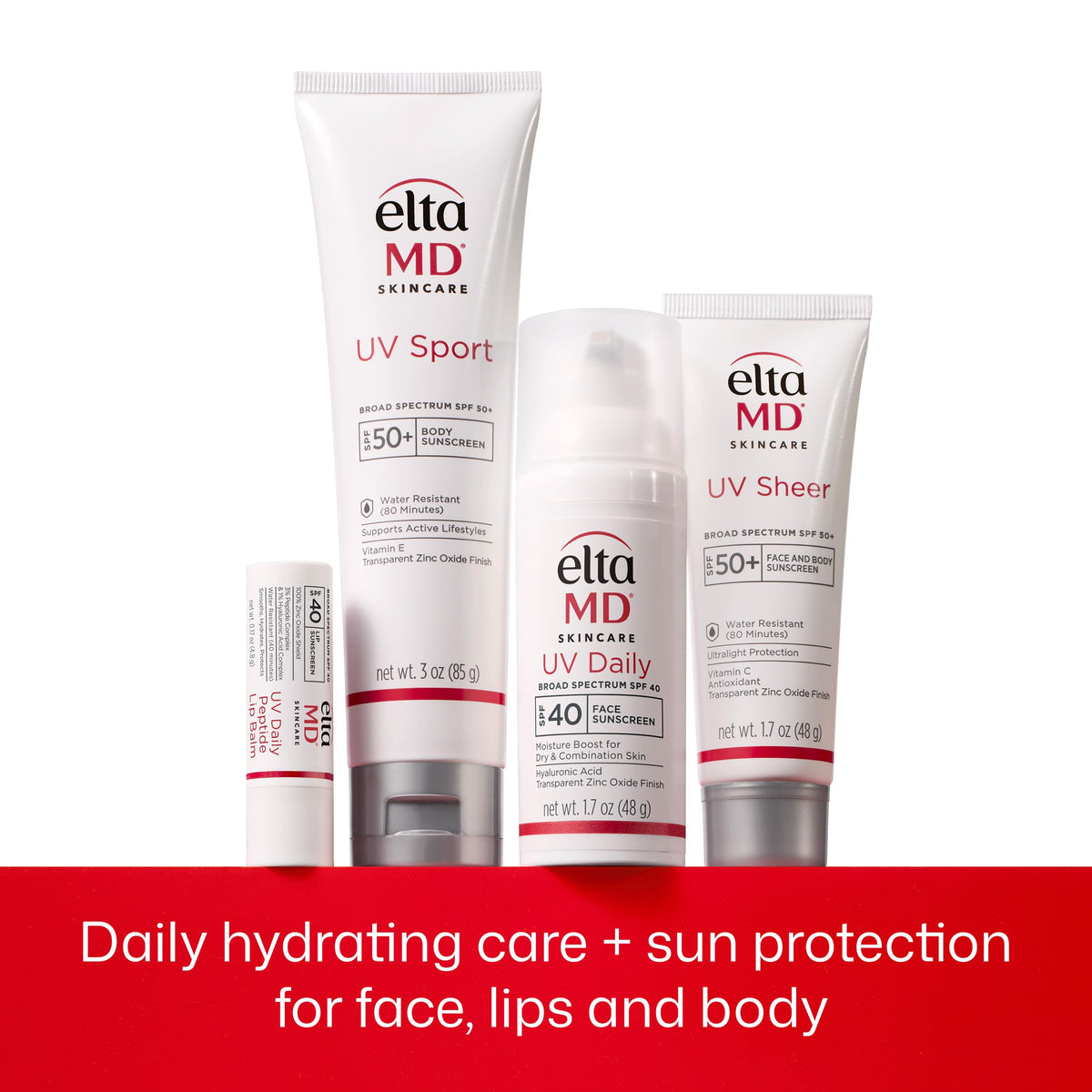 EltaMD UV Daily Peptide Lip Balm, SPF 40, Mineral Lip Sunscreen, 0.17 oz EltaMD
