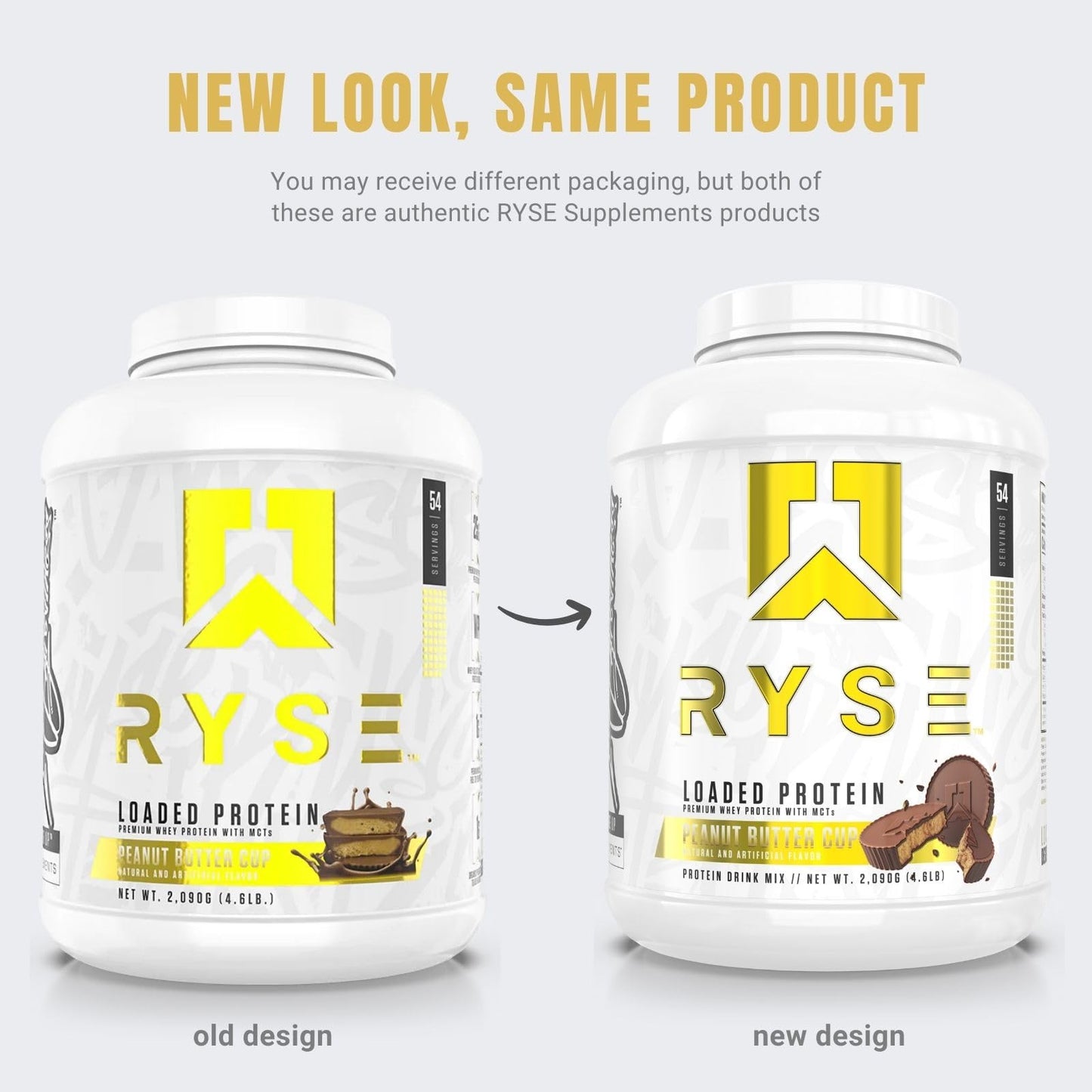 RYSE Loaded Protein Powder - Jet-Puffed Marshmallow - 25g Whey Protein Isolate & Concentrate with Prebiotic Fiber & MCTs - Low Carb, Low Sugar, Digestive-Friendly - 27 Servings / 2 lb Tub