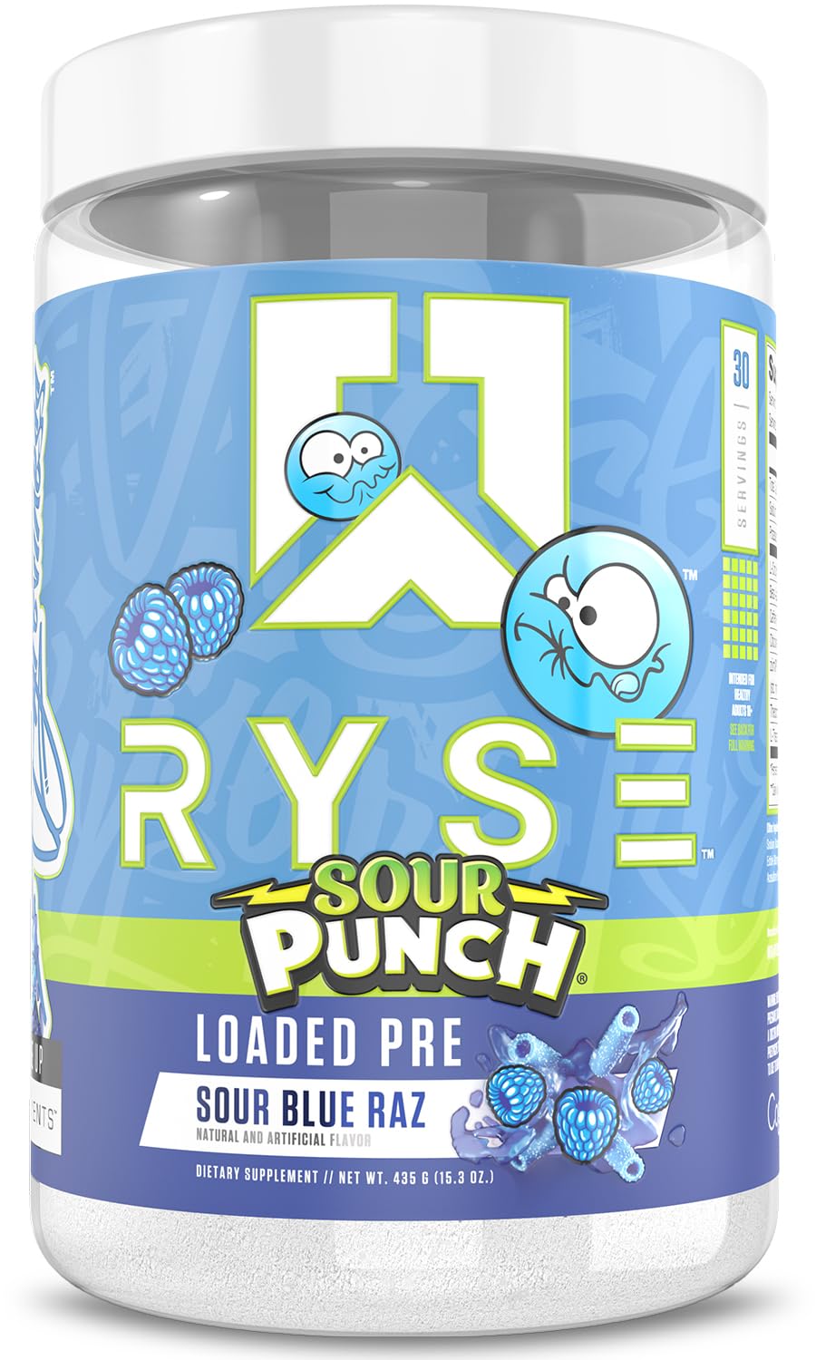 RYSE Loaded Pre Workout Powder - Strawberry Squeeze - Daily Pre-Workout for Men & Women with 390mg Caffeine, Beta Alanine, and Citrulline for Pump, Focus, and Energy - 30 Servings