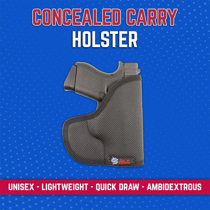 DeSantis Nemesis - Gun Pocket Holsters for Concealed Carry, Concealed Pocket Holster for Pistols, Revolvers, Soft, Designed for Comfort & Discreet Carry, Ambidextrous Gsupps Australia