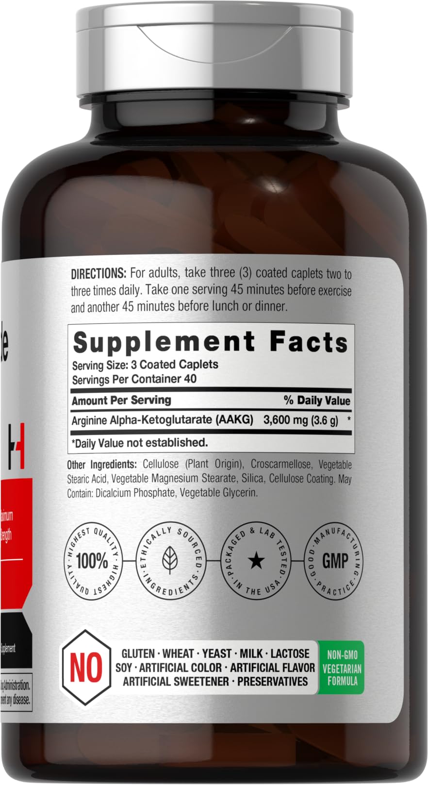Horbäach Nitric Oxide Max 3600mg | 120 Caplets | with Arginine AAKG for Men and Women | Vegetarian, Non-GMO Horbäach buy australia supplements