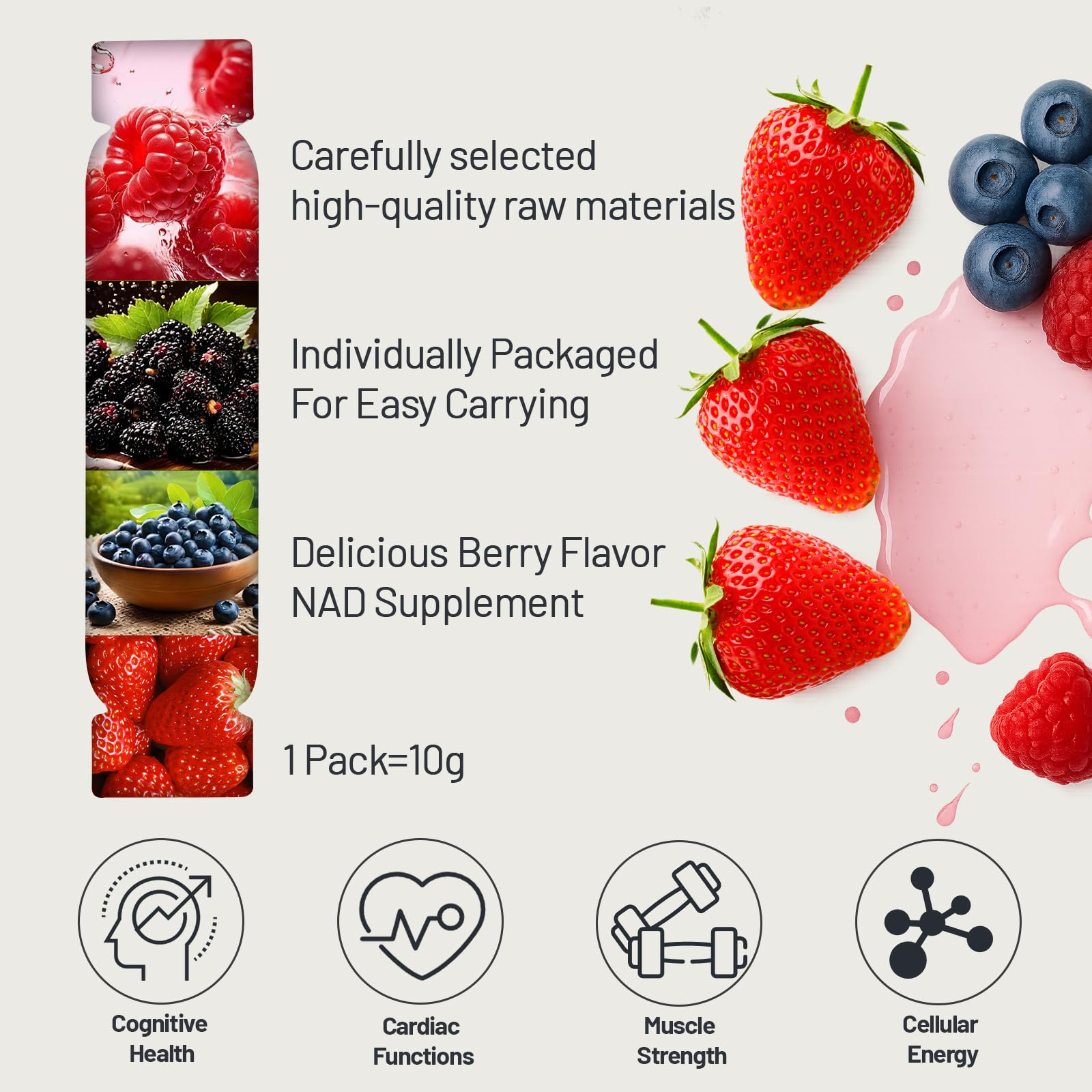 NAD Supplement 1000mg with Resveratrol Pure Organic Liquid Packets - Nicotinamide Riboside Supplements with PQQ - Liposomal NAD+ Berry Flavor Drink - Cellular Energy & Anti-Aging Support, 30 Packs YYURAURB buy australia supplements