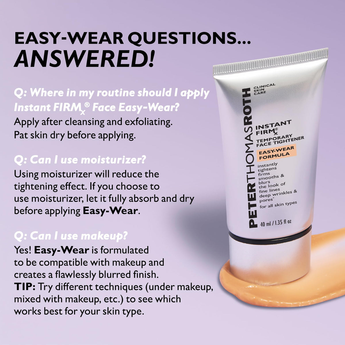 Peter Thomas Roth | Instant FIRMx® Temporary Face Tightener Easy-Wear Formula |For Firming & Smoothing Fine Lines, Deep Wrinkles and Pores Peter Thomas Roth