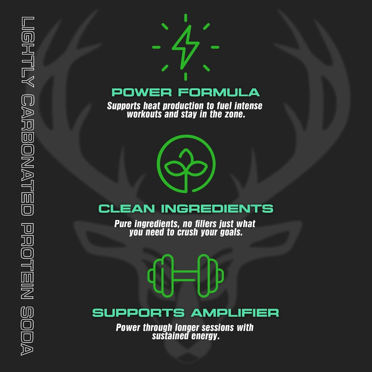 Bucked Up Lightly Carbonated Protein Soda | 25g Whey Isolate - Zero Sugar, Low Calorie, Caffeine Free, Clean Drink | Sparkling Protein Soda - 12 Pack, 16 oz Cans (Green Apple)