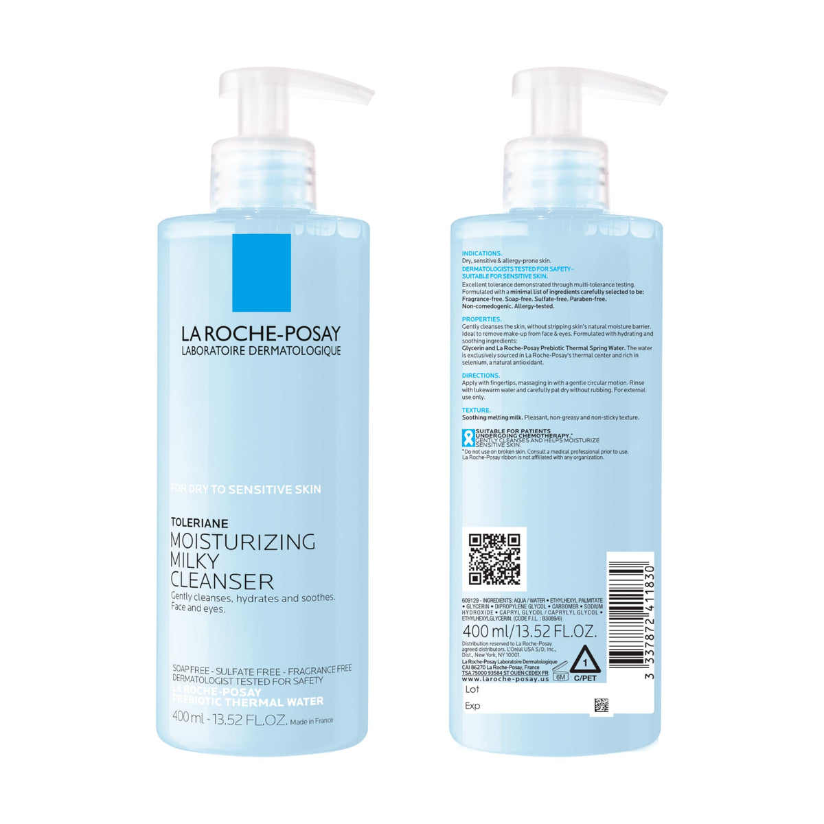 La Roche-Posay Toleriane Moisturizing Milky Cleanser with Glycerin, 13.5oz La Roche-Posay