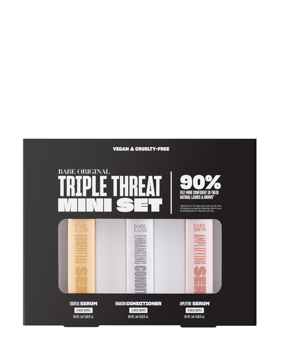 Babe Original Triple Threat Mini Set, Lash & Brow Serums, 3-Pack BABE ORIGINAL