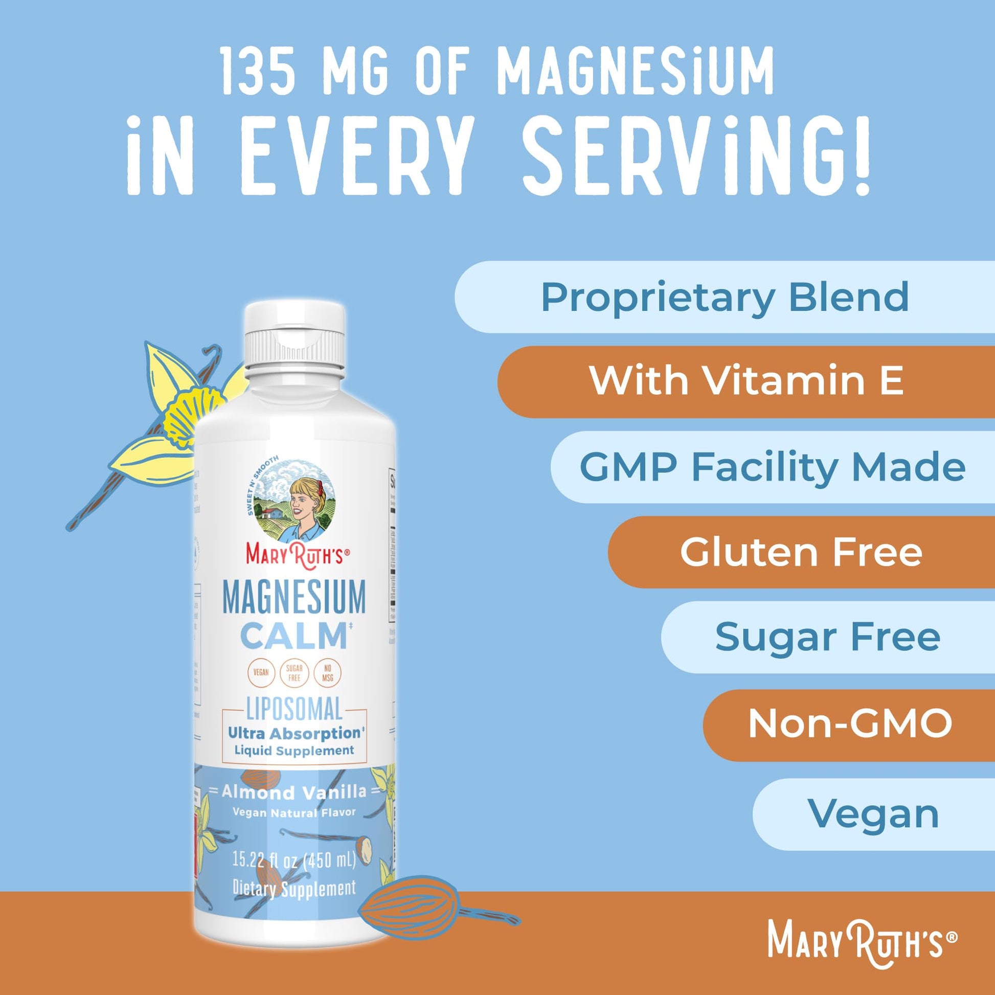 MaryRuth Organics Magnesium Liposomal| Magnesium Supplement | Magnesium Bisglycinate | Muscle & Bone Support | Mood Support Vitamin | Vegan | Non-GMO | Gluten Free | 15.22 Fl Oz | 30 Servings MARYRUTH'S buy australia supplements