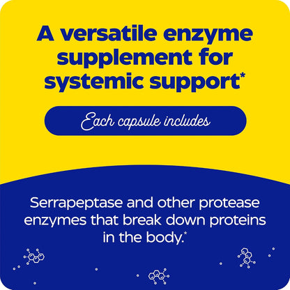 Enzymedica SerraGold - High Potency Serrapeptase Enzyme Supplement for Men & Women, Serrapeptase 100,000 SPU for Adults, Supports Sinus & Respiratory Health, Heart & Immune Function - 120 Capsules Gsupps Australia