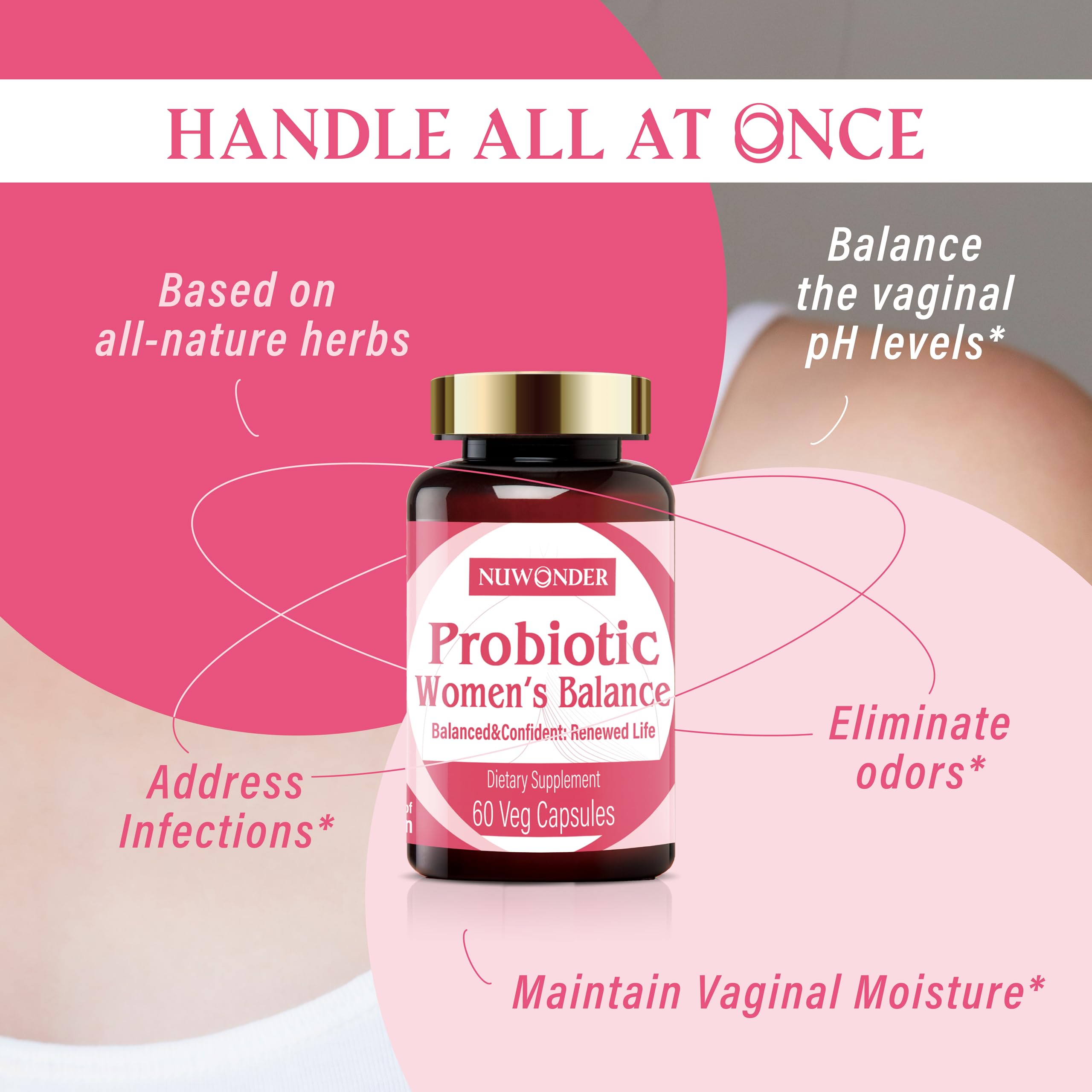 NUWONDER Women's probiotic - Natural Vaginal Support Supplement, Balanced & Confident NUWONDER buy australia supplements